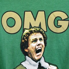Christmas Elf Movie Adult Will Ferrell Buddy T-Shirt Size XL Green OMG! SANTA!