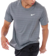 NIKE Miler Short Sleeve Running T-Shirt sz 2XL XX-Large Smoke Gray Reflective