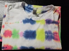 Tie Dyed Crew Neck T-Shirt Gildan Hand Made Unisex Size 2XL Y2K 70’s Multicolor