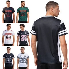 Men Top Vacations Tops Contrast Color T-shirt Compression Athletic Streetwear