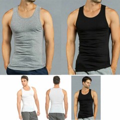 Lot of 6 Men’s Tank Top Camo Sleeveless Gym A-Shirt Workout Fitness Army Muscle