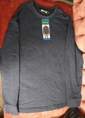 Orvis Long Sleeve Crew Shirt Men’s Size Large Color Blue Casual Pullover NWT