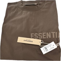 Essentials Fear of God Eggshell Plum Wood Cotton Logo T-Shirt SML Men Regular