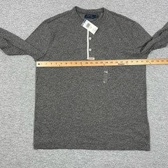 Polo Ralph Lauren Shirt Mens Large Gray Pepper Henley Long Sleeve Outdoor NEW