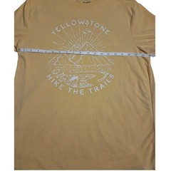Goodfellow & Co Mens Yellowstone Hike The Trails Graphic T-Shirt Yellow Medium