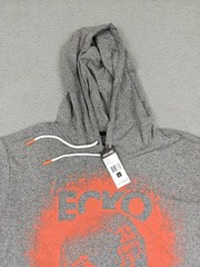 Ecko Unltd Shirt Mens Large Gray Marled Short Sleeve Hoodie Graphic EO12K821