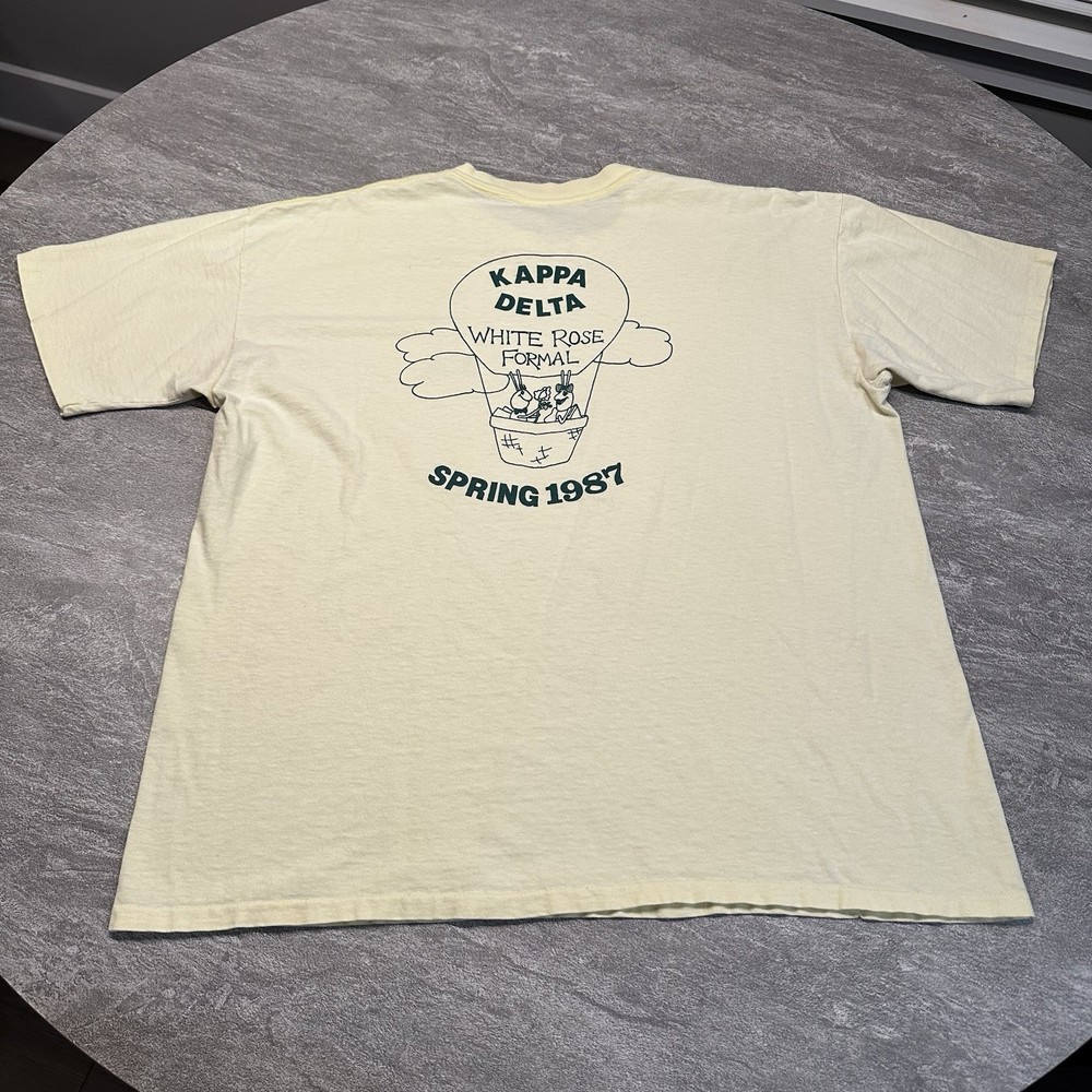 Vintage 80s Kappa Delta Sorority Single Stitch Formal Shirt XL USA 1987