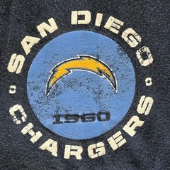 Rare San Diego Chargers 1960 Sleeve Hit Tee XL – Distressed Soft Grunge Raglan