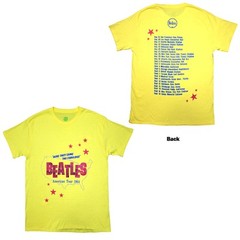 The Beatles American Tour ’64 T-Shirt Yellow New