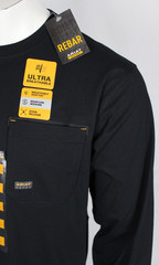 Ariat Men’s Rebar Workman Chrome Moto Eagle Long Sleeve T Shirt Black 10052056