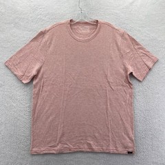 Faherty Striped Shirt Mens XL Orange Cloud Cotton Soft Short Sleeve Tee *B4 New