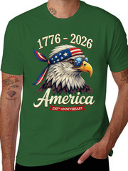 250 Years America Anniversary 1776 Bald Eagle 250th Birthday US Flag T-Shirt