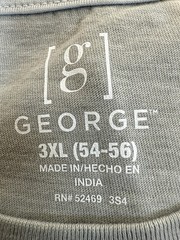 Men’s Shirts, (New w/tags), George Short Sleeve Crew Neck Pocket Tee 3XL (54-56)