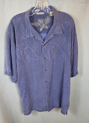Tommy Bahama 100% Silk Copyrighted Print Leaf Hawaiian Size XL