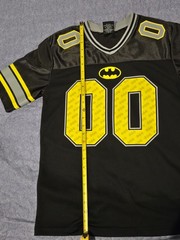 Batman DC Comics 00 Graphic Print Jersey V-Neck T-Shirt Mens S Black/Yellow