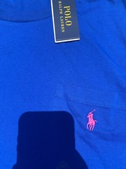 NWT Men’s 3LT Polo Ralph Lauren Big & Tall Royal Blue Solid Crew Pocket T-Shirt