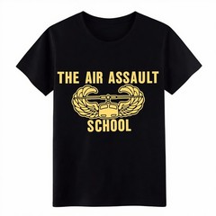 Unisex Veteran The Air Assault School Graphic T-Shirt,Military Helicopter Tee
