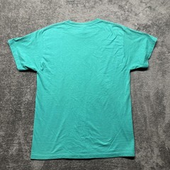 Vintage Walmart Shirt Mens Medium Blue Teal Short Sleeve Store Employee Y2K