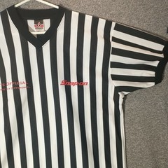 Snap-on Tools Alleson Athletic Referee Shirt Mens XL Black White Striped V-Neck