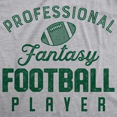 Mens Professional Fantasy Football Player T Shirt Funny Sports Tee