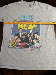 Men’s Saved by the Bell Short Sleeve Tee Shirt Size Size Medium Gray