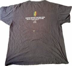 90s Bob Marley Graphic Print Black Crew Neck Short Sleeve T-Shirt Mens XL