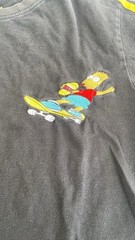 adidas Men’s Black Yellow Bart Simpson Graphic Crew Neck Short Sleeve T-Shirt XS