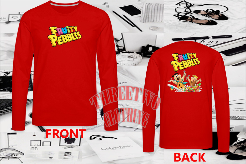 Fruity Pebbles Cereal Men’s Red Size S to 3XL
