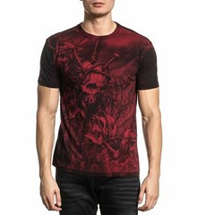 Xtreme Couture Affliction Men’s T-Shirt HEADHUNTER Red Tattoo Biker S-5XL