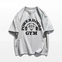 Men T-shirts Fitness Bodybuilding Cotton Shirt Oversized Rag Gym Sport Muscle.