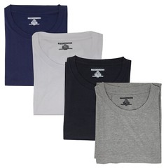 Different Touch Men Big and Tall 100% Cotton Short Sleeve T-Shirts 4PACK