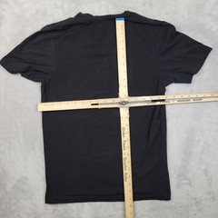 City Lab Shirt Men Small Short Sleeve V-Neck Basic Black Stretch Slim Fit Adult