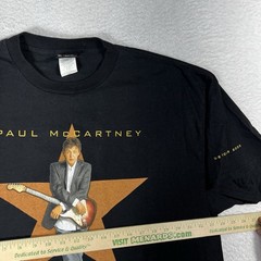 Vintage Paul McCartney US Tour T Shirt 2X Concert Jet Black Cotton 2005 Y2K