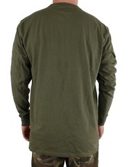 Dickies Men’s T-Shirt Long Sleeve Logo Print Heavyweight Crew Neck 100% Cotton