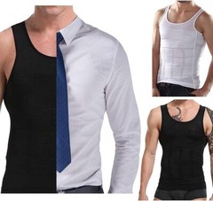 Men’s Compression Shirt Slimming Body Shaper Vest Tummy Control Shapewear Top US