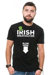 Irish Breathalyzer Blow here Funny Shirt St Patrick’s Day Tee Saint Patricks tee