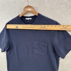 Alex Mill T Shirt Mens Small Blue Navy Pocket Short Sleeve Minimalist Adult