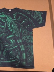 Y2K VTG AOP LIZARD Iguana Mexico Playa Del Carmen Yazbek Reptile Size XL