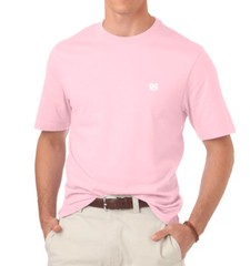 New Chaps Men’s Easy Care Crewneck Tee Pink Size XLT MSRP $36