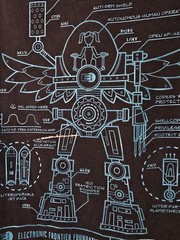 Electronic Frontier Foundation DEF CON 24 Liberty Mecha 2.0 T-Shirt Size Large