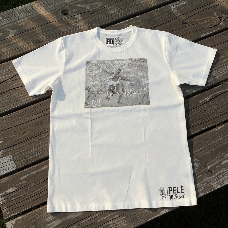 Roots of Fight Pele 1958 Photo Tee Brazil Soccer Graphic T-Shirt Mens 3XL White