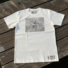Roots of Fight Pele 1958 Photo Tee Brazil Soccer Graphic T-Shirt Mens 3XL White