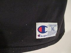Men’s Champion Black Sleeveless Shirt Size XL (Has Bleach Spots)
