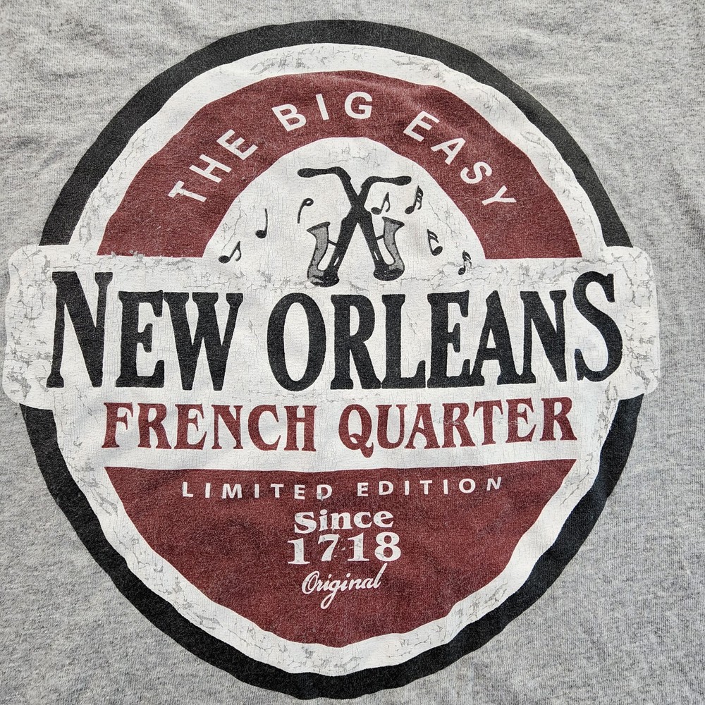 New Orleans French Quarter Big Easy Gray Tank Top Men’s S