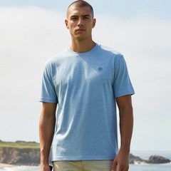 Travis Mathew Men’s Scenic Vista Performance Active Tee T-Shirt Blue Size Medium