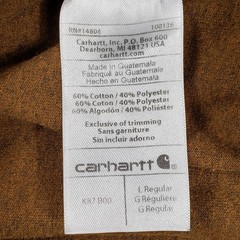 Carhartt Mens K87 Pocket T-Shirt Large Brown Heather Original Fit Cotton Blend