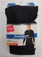 Hanes Men’s Thermal Long Sleeve Waffle Knit Shirt – Black M *SEE DEAL!!!*