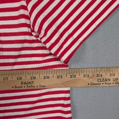 Polo Ralph Lauren T-Shirt Mens XL Red White Striped Pocket Short Sleeve Cotton