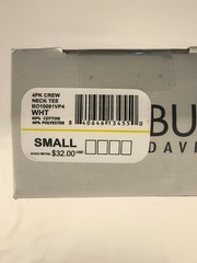 Buffalo by David Bitton Premium White Crew T-Shirts 4 Pack Tag Free Cotton