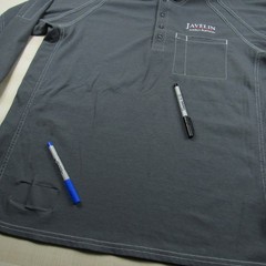 Bulwark Shirt Mens Large Gray Henley FR Fire Resistant IQ Westex Pocket Cat 2 A3